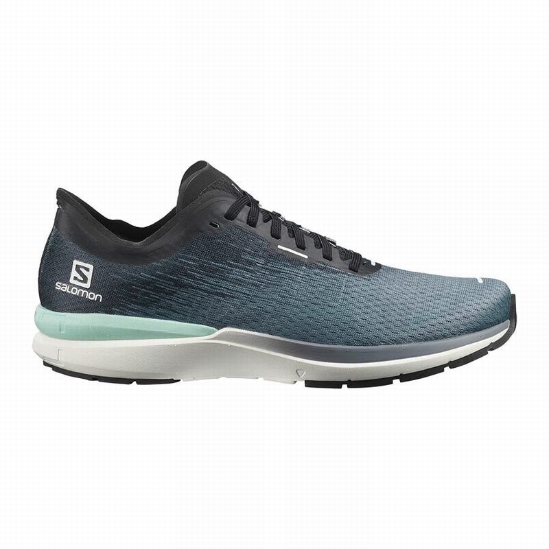 Salomon SONIC 4 ACCELERATE - Mens Running Shoes - White/Black - NZ (34786-PJLE)